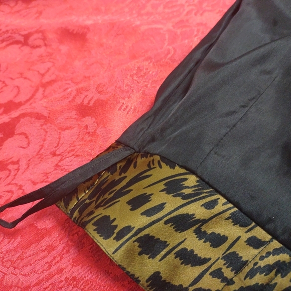 Retro Luxury Designer Silk Animal Print Pencil Skirt JLS SCHERRER Sz 8 French - Picture 11 of 14